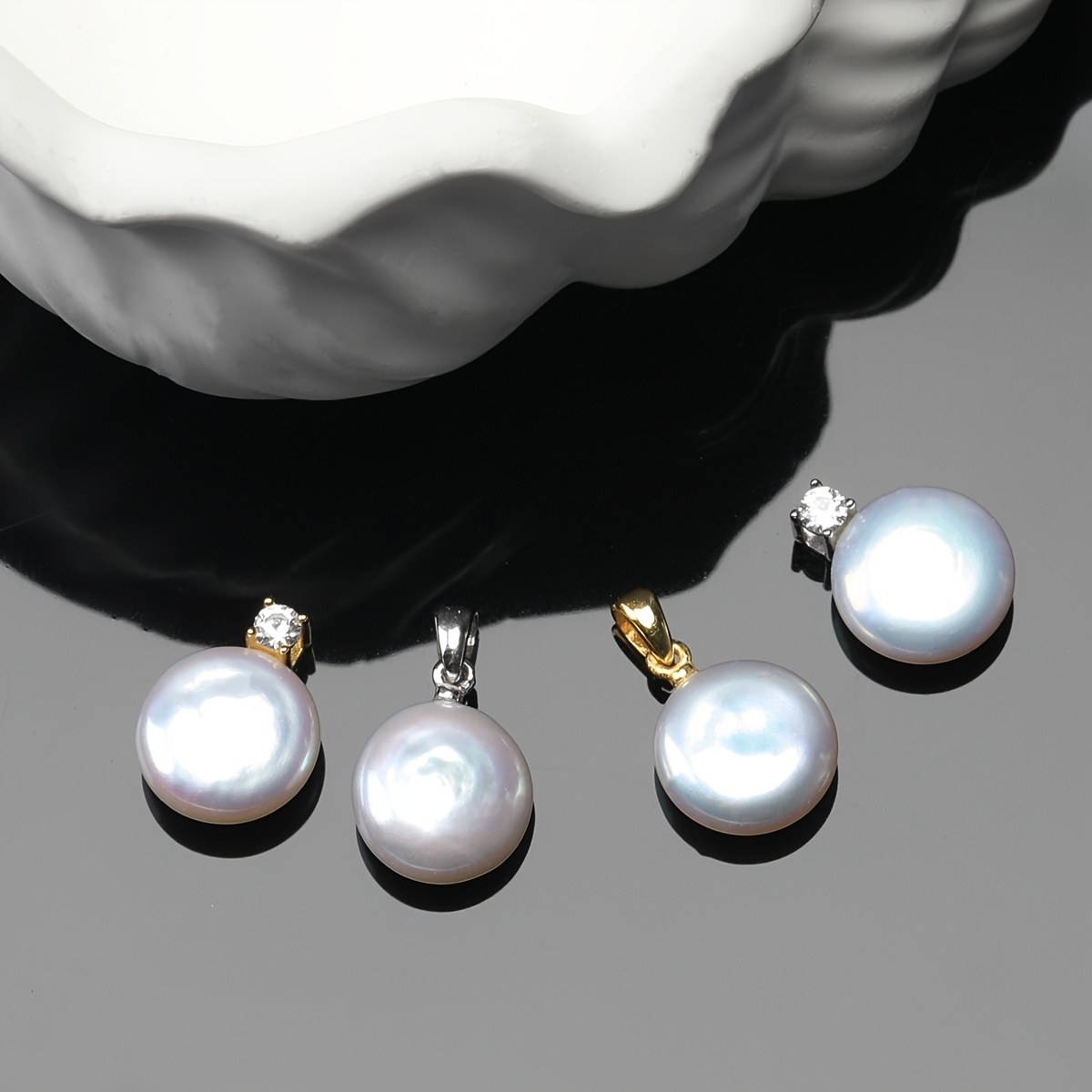 Women's Freshwater Pearl Pendant with Synthetic Zirconia — Small Gift
